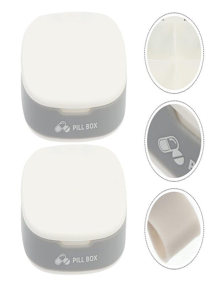 Hidak علبة حبوب هيداك المحمولة، منظم حبوب بأربعة أقسام للجيب أو الحقيبة، حاوية حبوب يومية، منظم حبوب أسبوعي للتخييم والسفر في الهواء الطلق (متعدد الألوان) - Image 3